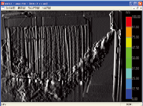 オイルミストを使った気流可視化画像 