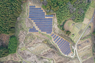 福島県田村市の太陽光発電設備