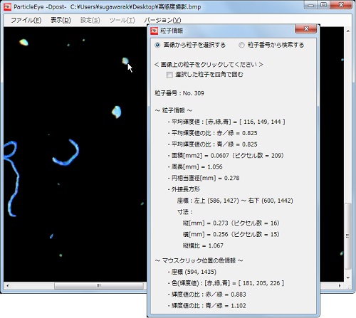 粒子情報表示